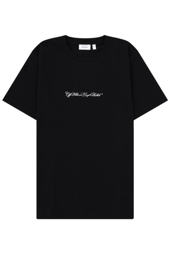 Off-White T-Shirt With Logo - Black