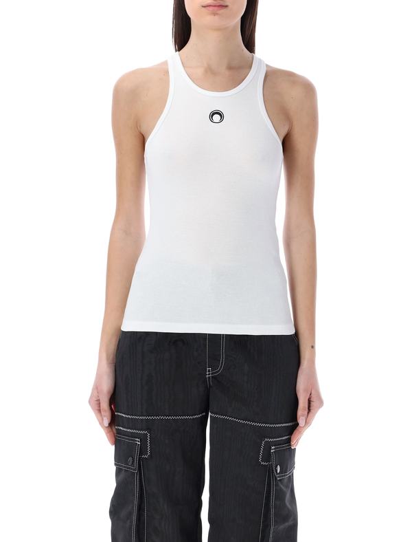 MARINE SERRE Organic Cotton Tank Top - White