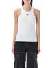MARINE SERRE Organic Cotton Tank Top - White - Thumbnail 1