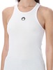 MARINE SERRE Organic Cotton Tank Top - White - Thumbnail 3