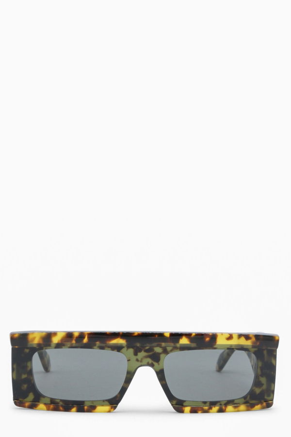 Alaia Havana And Grey Rectangular Sunglasses