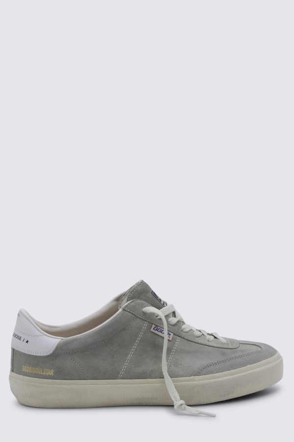 Golden Goose Grey Leather Soul-Star Sneakers - Taupe/Milk