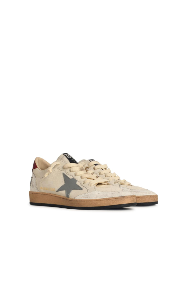 Golden Goose Ball Star Sneakers - White/Silver Blue/Red