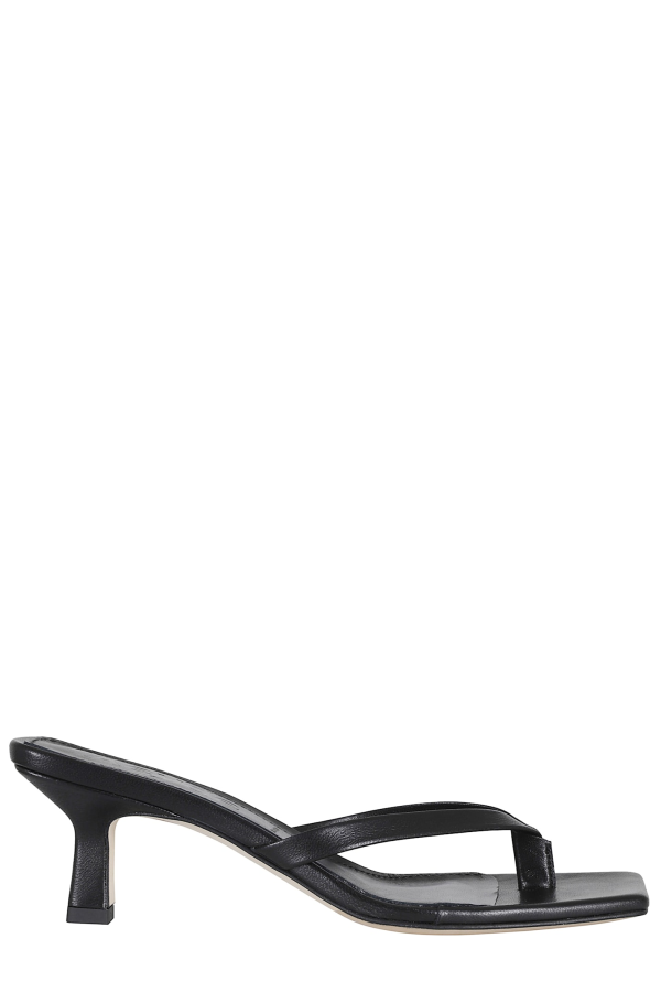 aeydē Wilma Nappa Leather Mules - Black