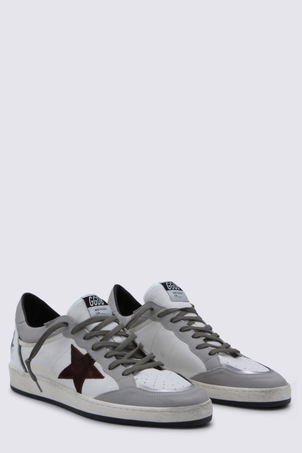 Golden Goose Ballstar Sneakers - White/Dove/Bordeaux