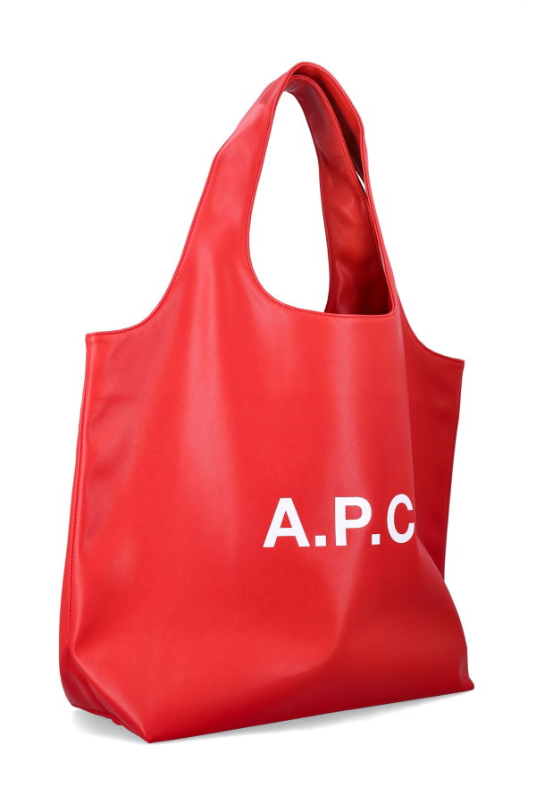 A.P.C. Ninon Tote Bag With Logo - Red