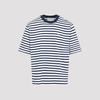 Ami Alexandre Mattiussi Mariniere Boxy Fit T-Shirt - Encre Blanc - Thumbnail 3