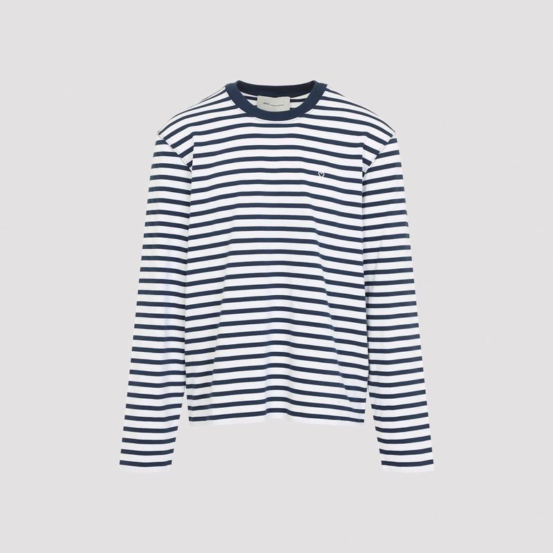 Ami Alexandre Mattiussi Mariniere T-Shirt - Encre Blanc