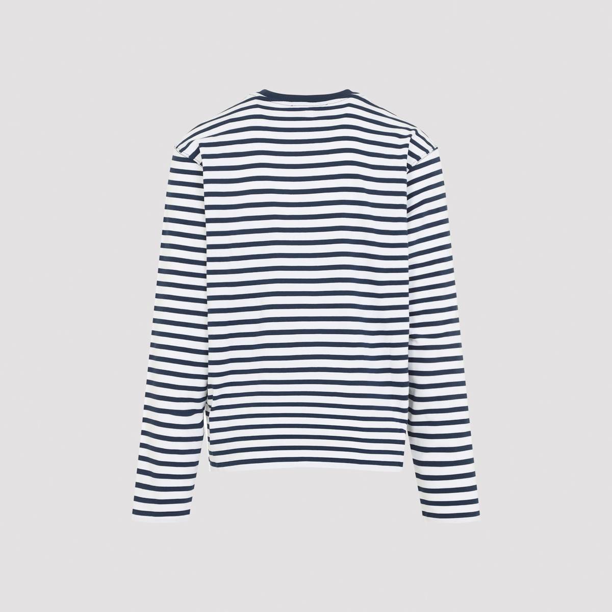 Ami Alexandre Mattiussi Mariniere T-Shirt - Encre Blanc - Image 4 of 5