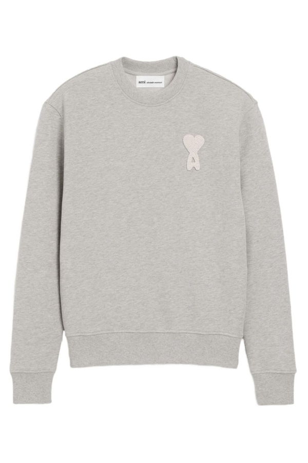 Ami Alexandre Mattiussi Ami De Coeur Cotton Sweatshirt - Gray