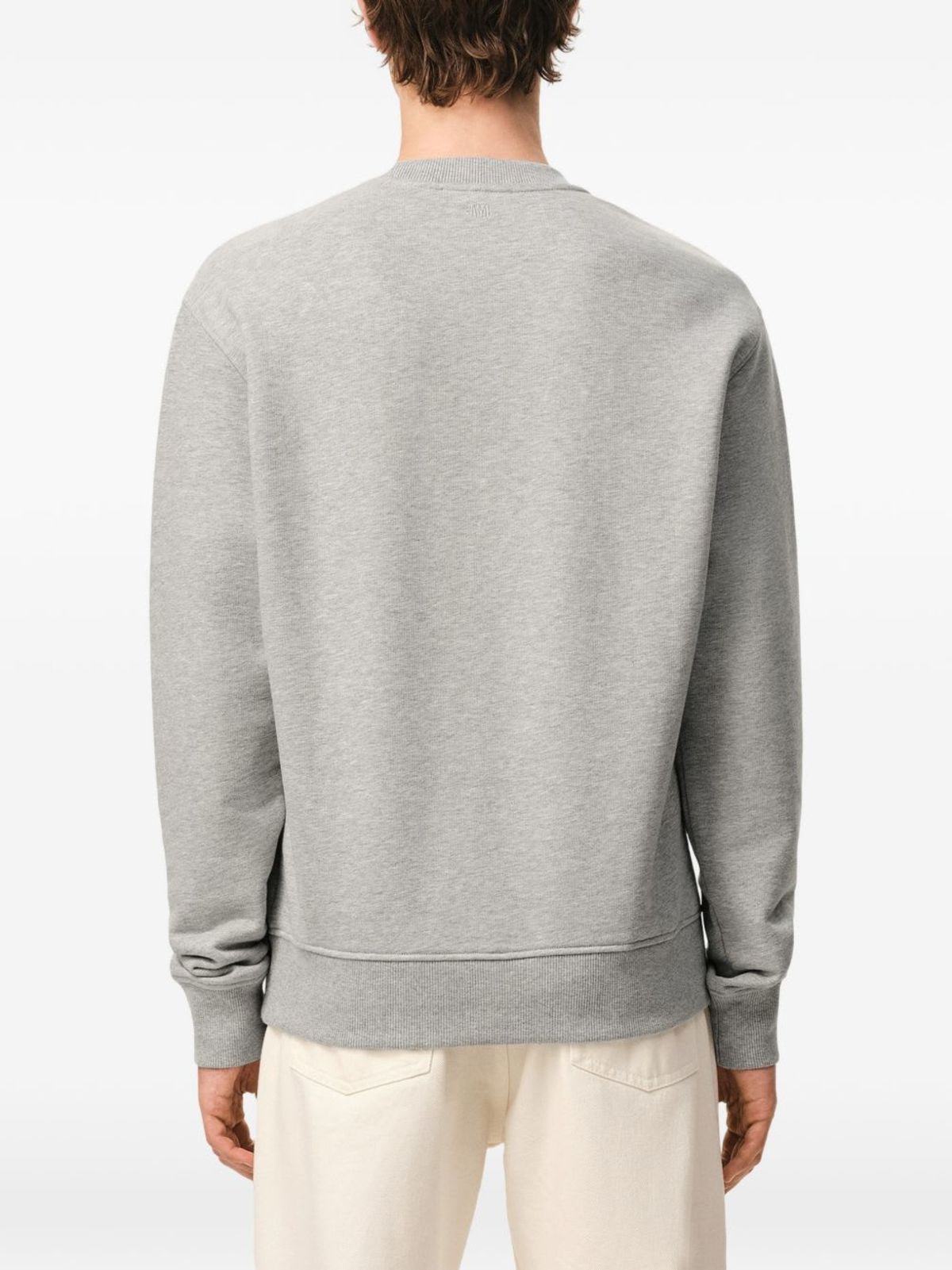 Ami Alexandre Mattiussi Ami De Coeur Cotton Sweatshirt - Gray - Image 4 of 5