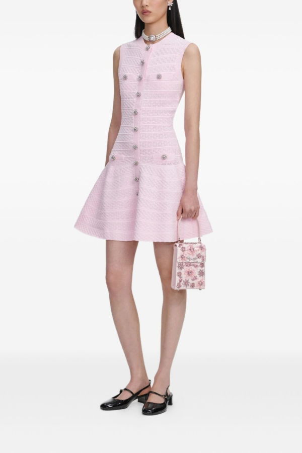 Self-Portrait Mini Dress - Pink