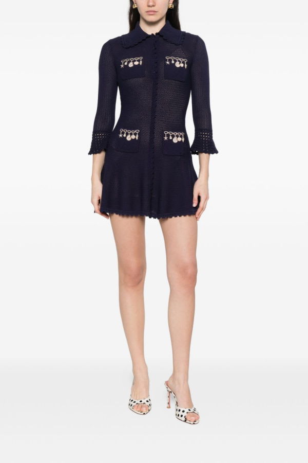 Self-Portrait Short Dress - Blue