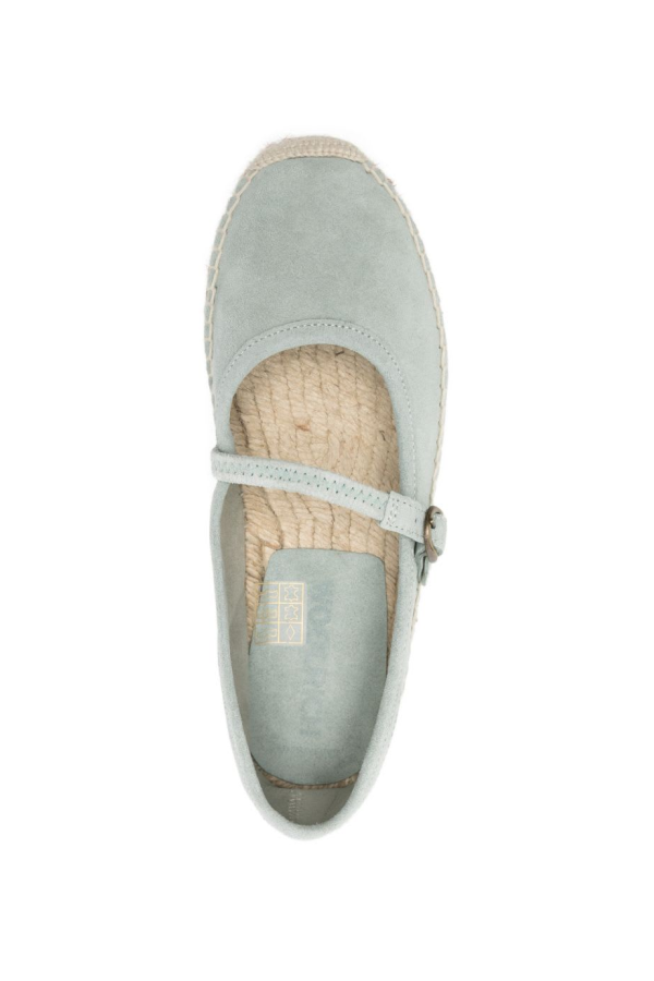 Woolrich Suede Leather Ballets Flat Shoes - Clear Blue