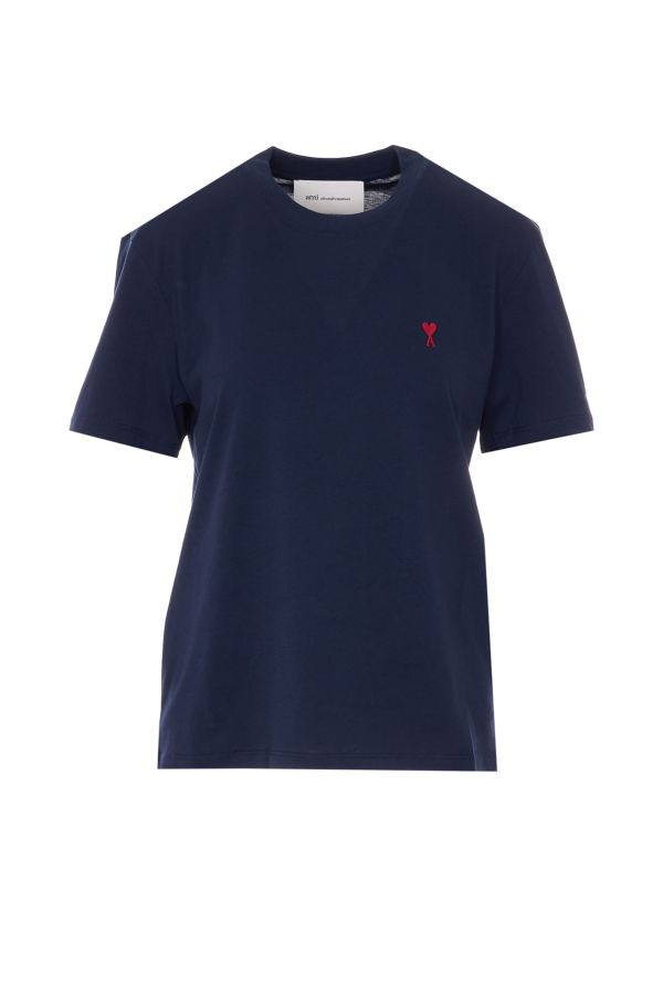Ami Alexandre Mattiussi Ami De Coeur Logo T-Shirt - Blue