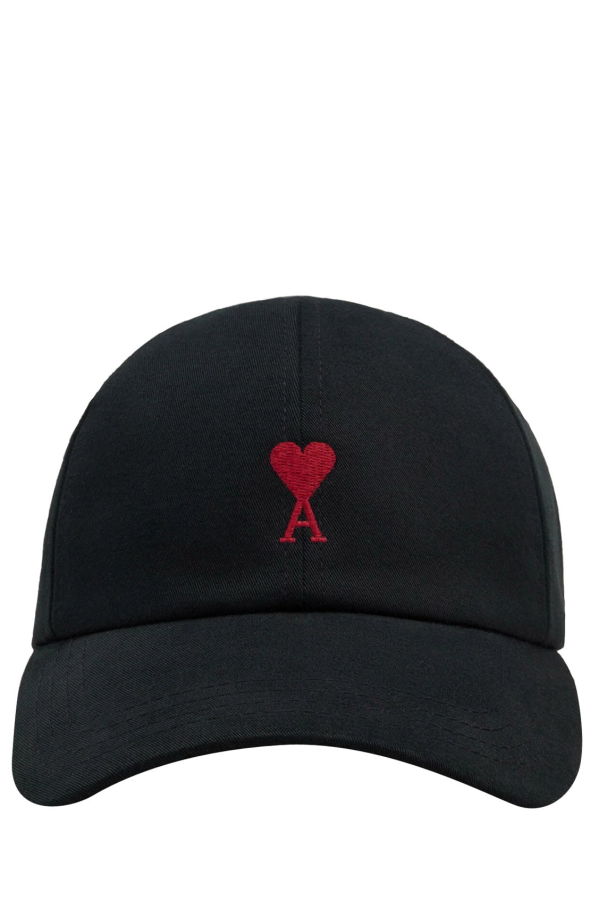 Ami Alexandre Mattiussi Ami De Coeur Logo Baseball Cap - Black