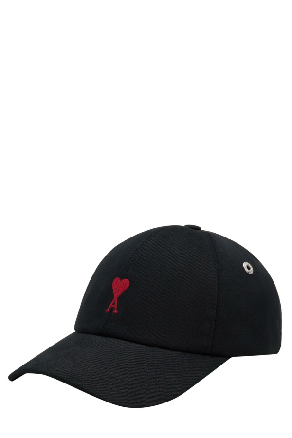 Ami Alexandre Mattiussi Ami De Coeur Logo Baseball Cap - Black