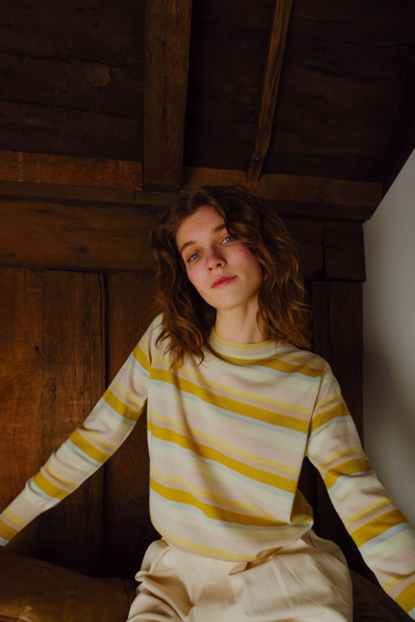 DEGEN Striped Crew Sweater - Dusk