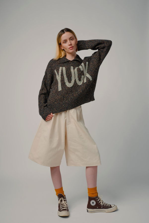 DEGEN Yuck Collared Sweater - Void