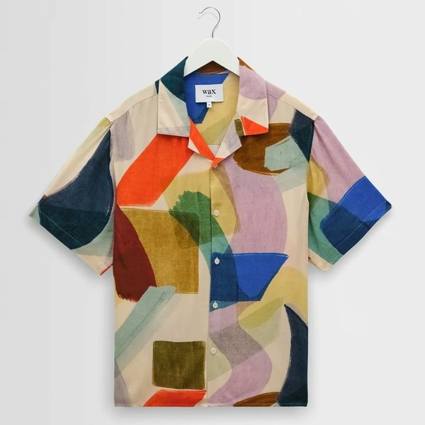 Wax London Didcot Shirt Painted Shapes Wax London Didcot Shirt Painted Shapes