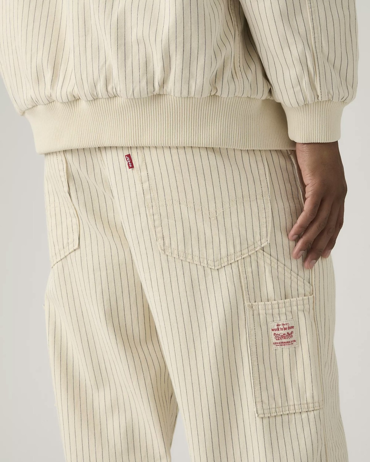 Levi's 568 Loose Straight Double-Knee Carpenter Marris Stripe Pants - Image 8 of 9