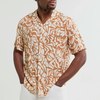 Wax London Didcot Shirt Tan Beige Floral - Thumbnail 1