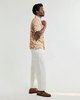 Wax London Didcot Shirt Tan Beige Floral - Thumbnail 5