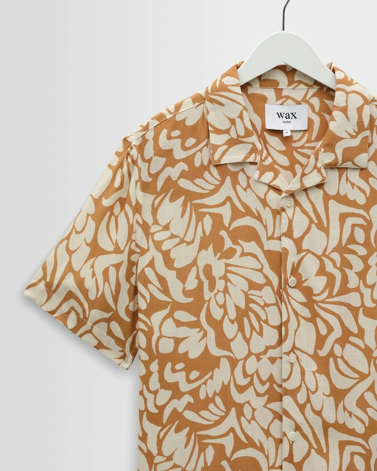 Wax London Didcot Shirt Tan Beige Floral - Image 7 of 9