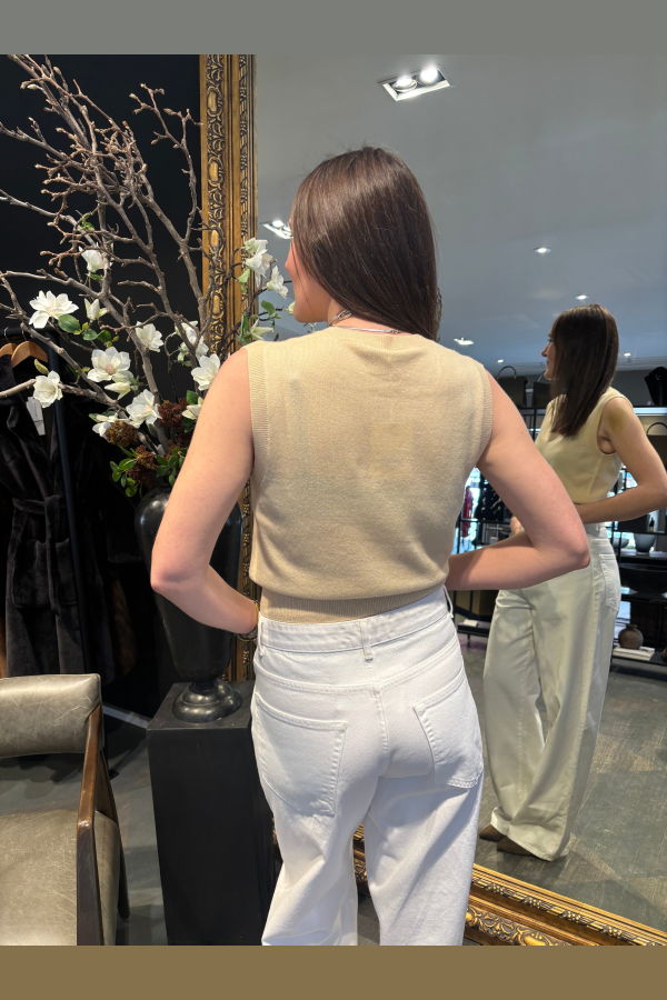 ELY ELY Marine Cashmere Henley Top