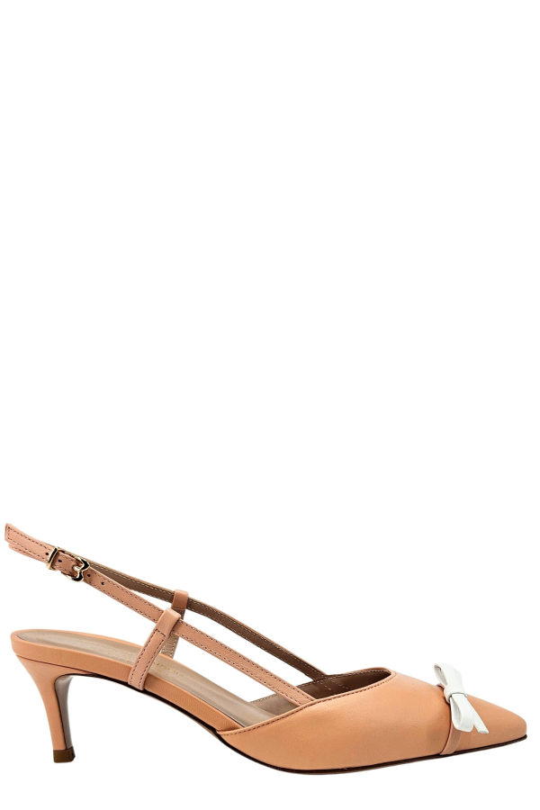 Madison Maison Alessia Kitten Heel Slingback Heels - Light Pink