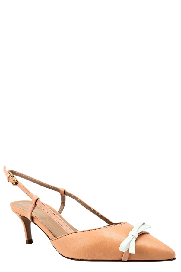 Madison Maison Alessia Kitten Heel Slingback Heels - Light Pink