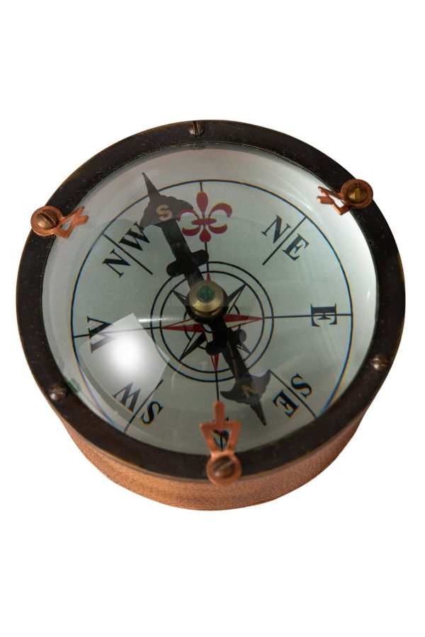 Ten Thousand Villages Bada Magnifying Compass Paperweight