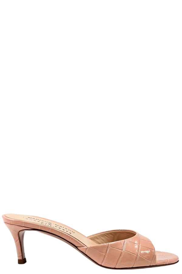 Madison Maison Lexis Moc Croc Heel Sandal - Light Pink