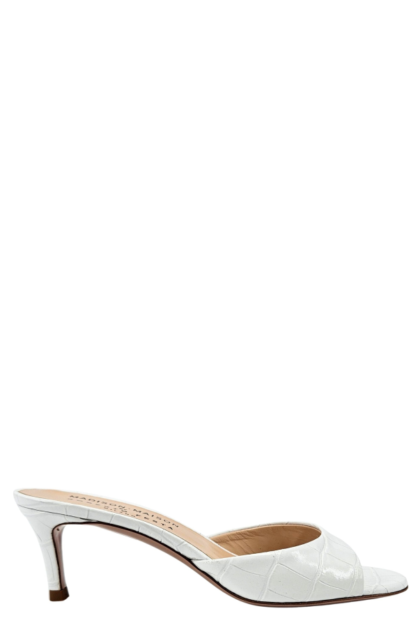 Madison Maison Lexis Moc Croc Heel Sandal - White