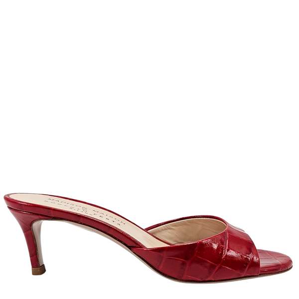 Madison Maison Lexis Moc Croc Heel Sandal - Red Madison Maison Lexis Moc Croc Heel Sandal - Red