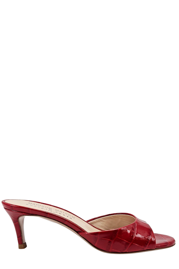 Madison Maison Lexis Moc Croc Heel Sandal - Red