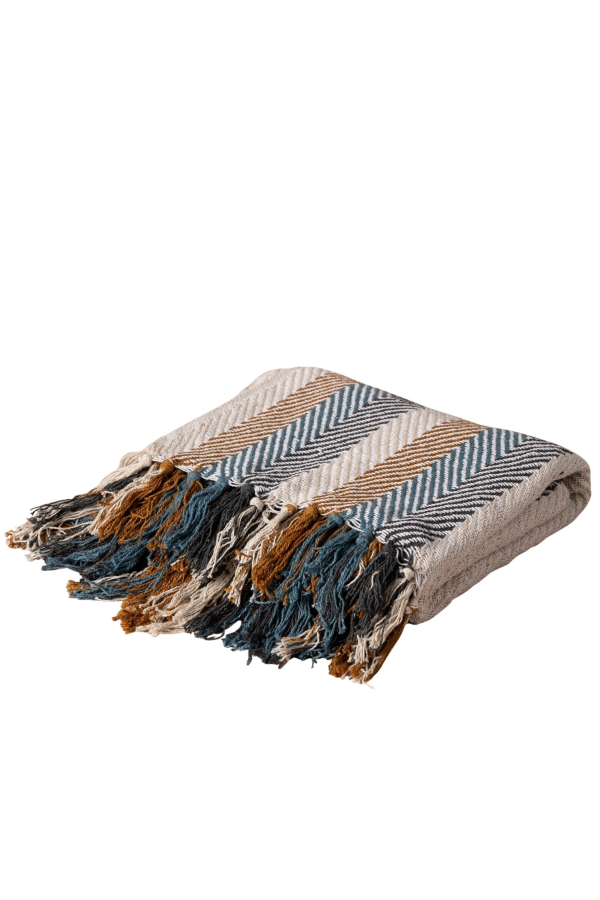 Ten Thousand Villages Choolha Winter Stripe Blanket