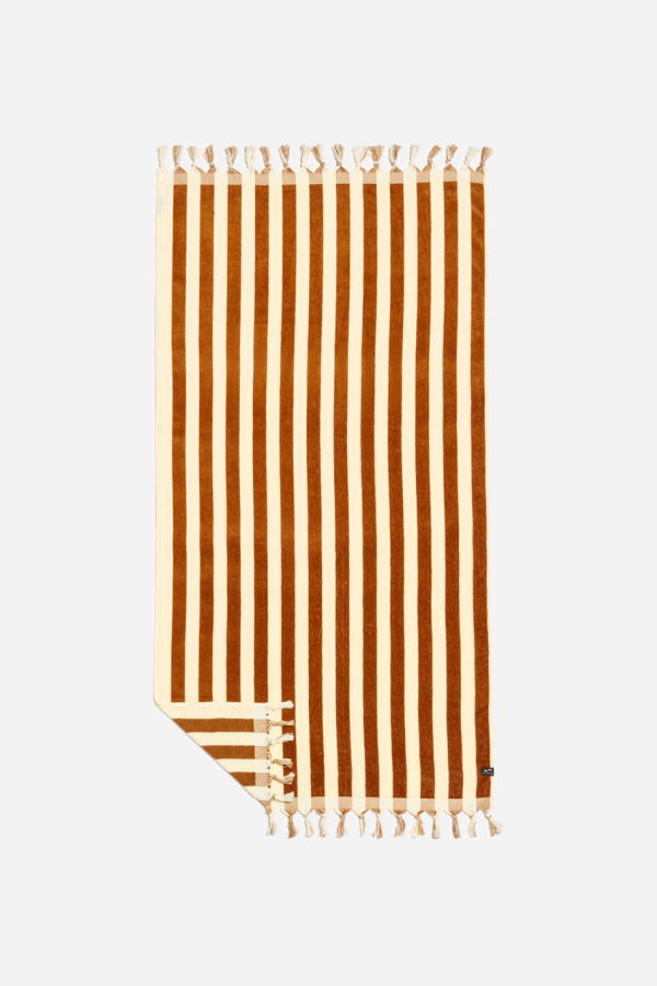 Slowtide Cabana Fringe Premium Woven Towel - Brush