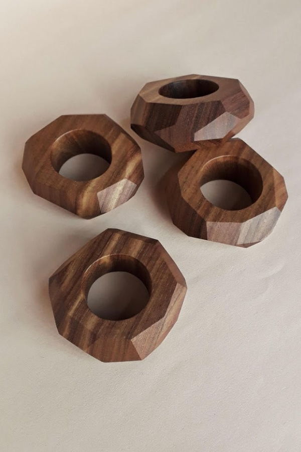 Kanju Interiors Dor+Kie Kiaat Wood Napkin Ring
