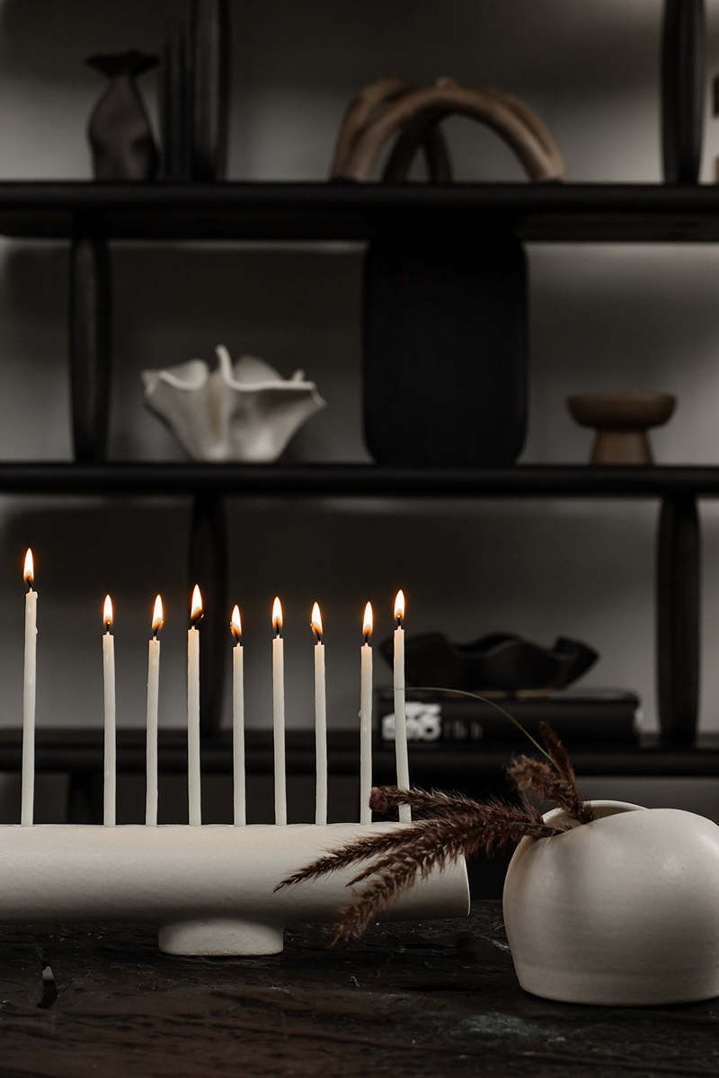 Dumae Goldie Menorah - Raw Blanc