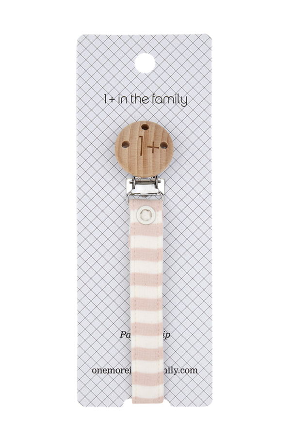 1+ in the Family Baby Aina Pacifier Clip - Pink