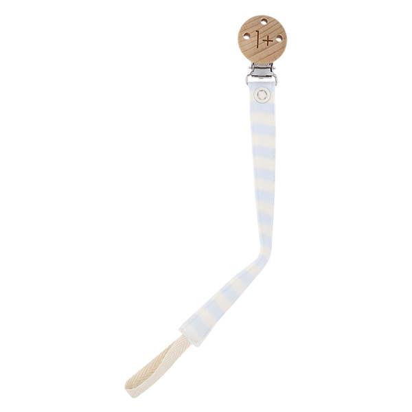 KIDS 1+ in the Family Aina Pacifier Clip - Misty Blue Stripes