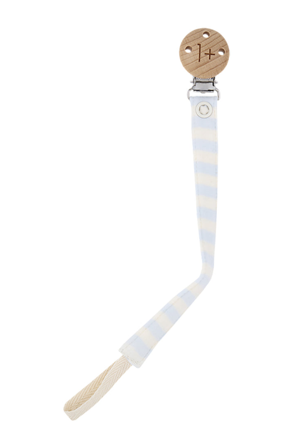 KIDS 1+ in the Family Aina Pacifier Clip - Misty Blue Stripes