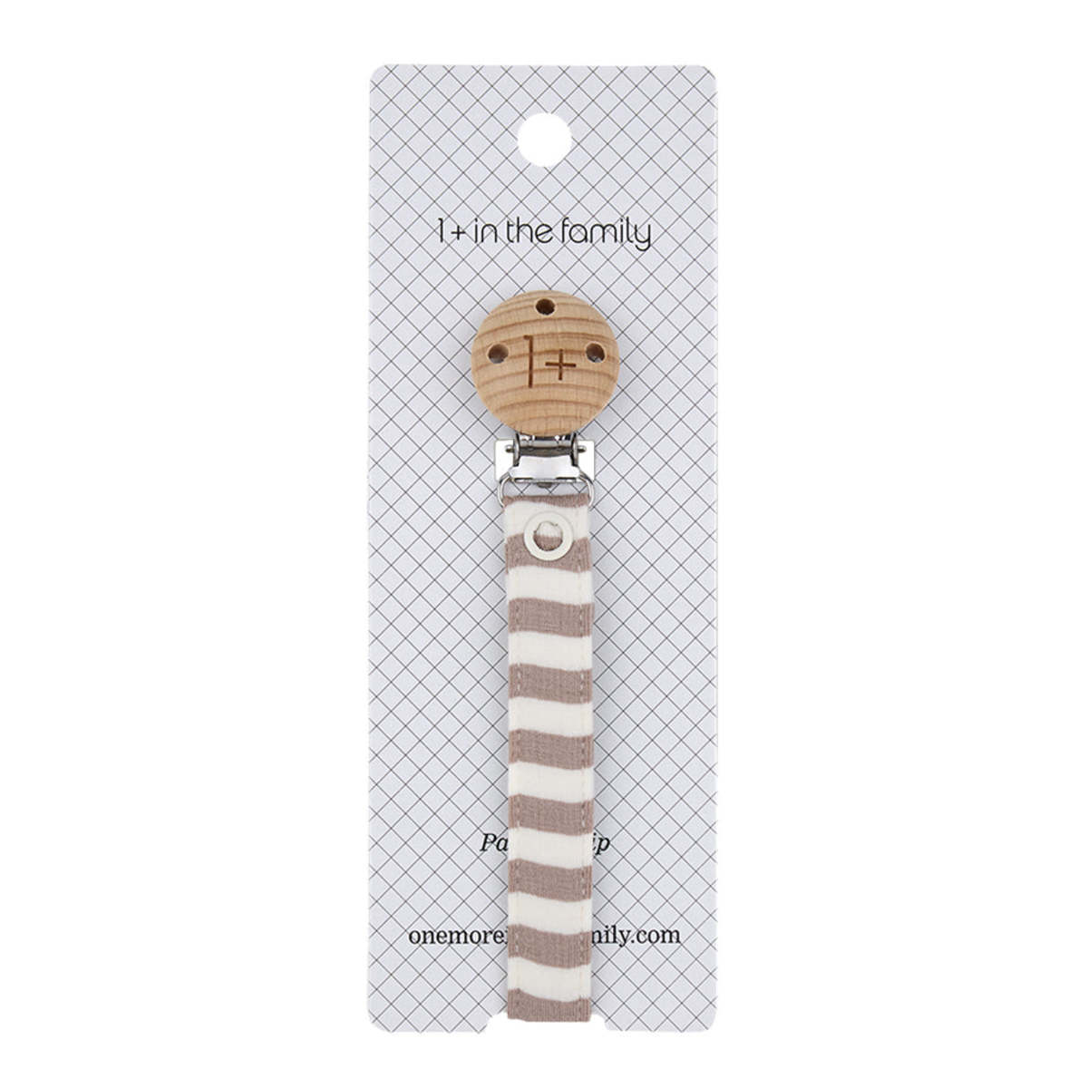 KIDS 1+ in the Family Aina Pacifier Clip - Brown - Image 1 of 3