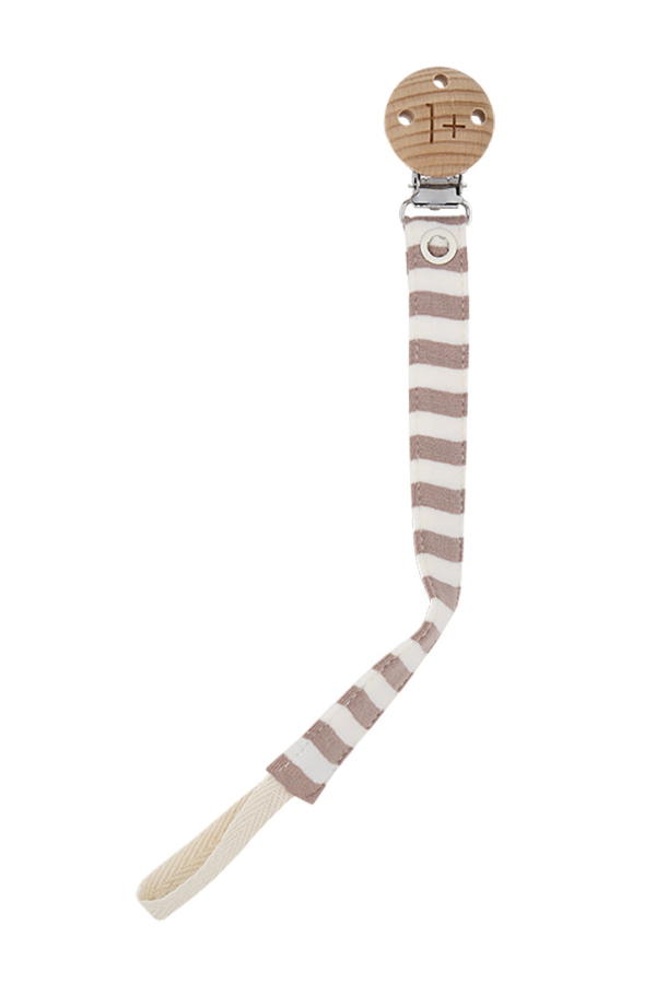 KIDS 1+ in the Family Aina Pacifier Clip - Brown