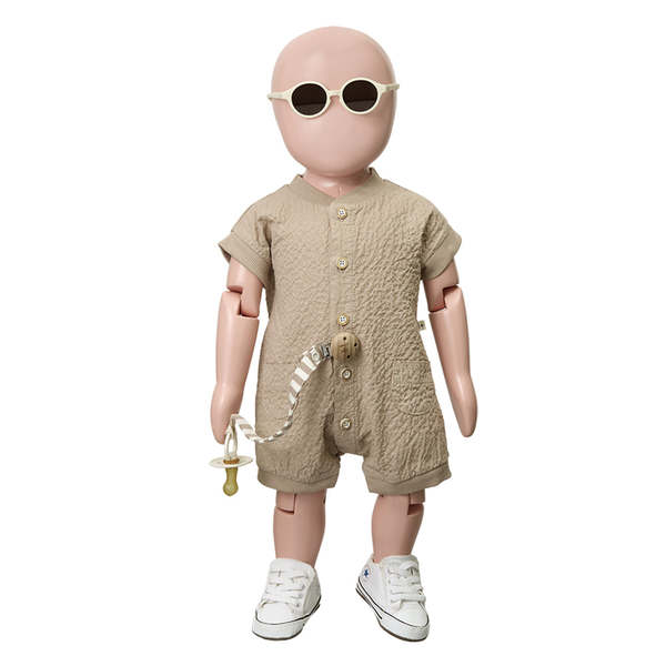 KIDS 1+ in the Family Aina Pacifier Clip - Brown