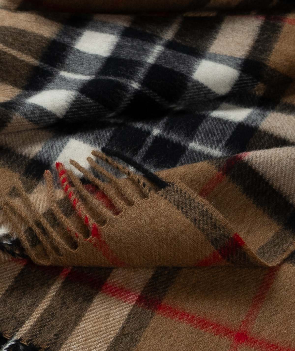 Prince of Scots Highland Tartan Tweed Merino Wool Throw - Camel Thompson - Image 2 of 6