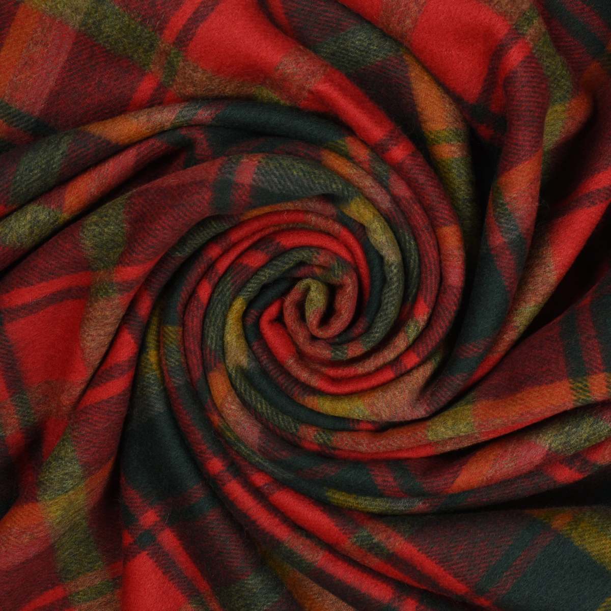Prince of Scots Highland Tartan Tweed Merino Wool Throw - Dark Maple - Image 3 of 8