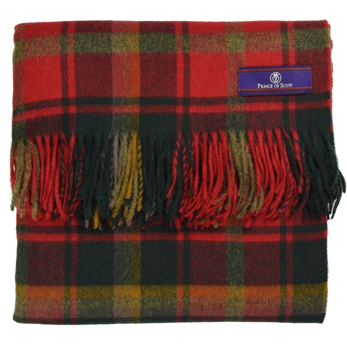 Prince of Scots Highland Tartan Tweed Merino Wool Throw - Dark Maple - Image 4 of 8