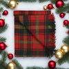 Prince of Scots Highland Tartan Tweed Merino Wool Throw - Dark Maple - Thumbnail 6